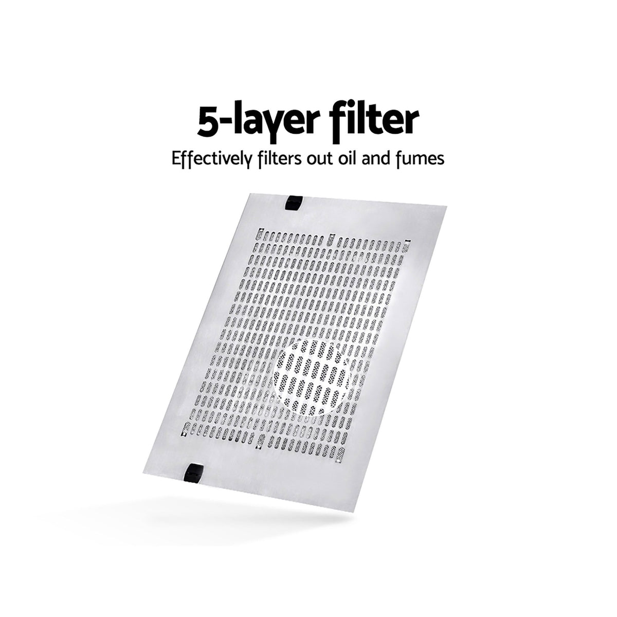 Devanti 600mm Range Hood | 60cm | Rangehood Kitchen Canopy | LED Light | Stainless Steel