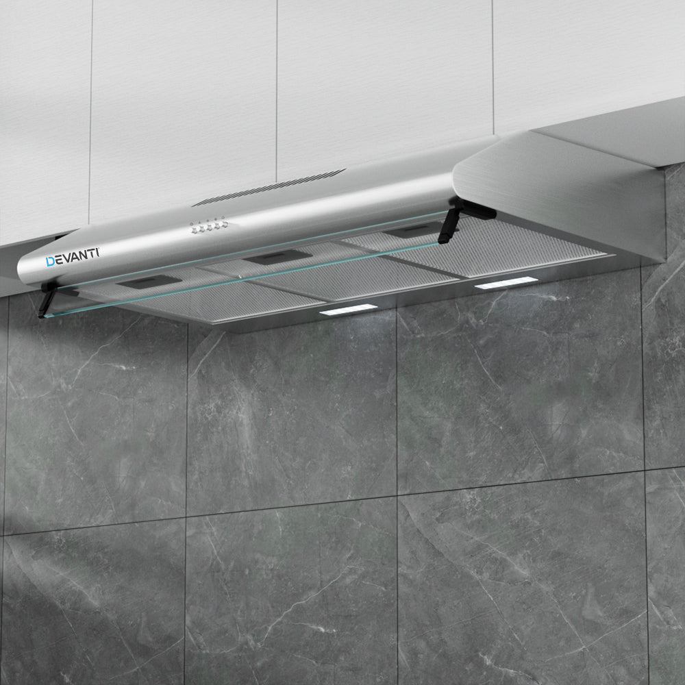 Devanti 900mm Range Hood | 90cm | Rangehood | Stainless Steel