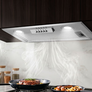 Devanti Range Hood Rangehood Undermount Built In Stainless Steel Canopy 52cm 520mm