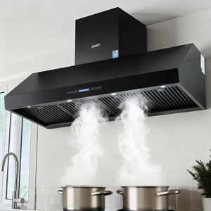 Commercial BBQ Rangehood | 1500mm | Dual Motor | Remote Control | Black