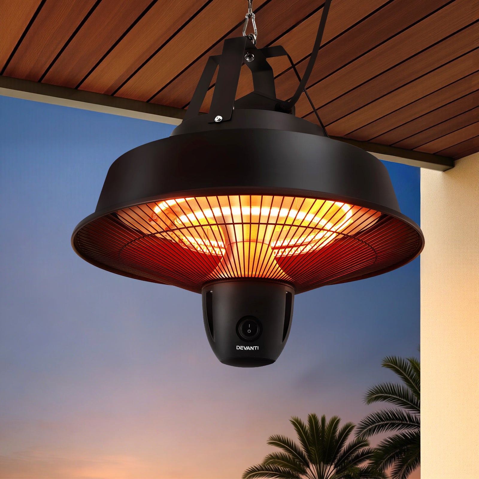 Electric Patio Heater | 2000W Ceiling Mounted Hanging Heater with Remote