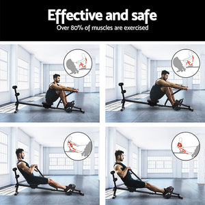 Everfit Hydraulic Rowing Machine | Rower | 12 Levels Resistance | Exercise | Fitness Gym | Cardio