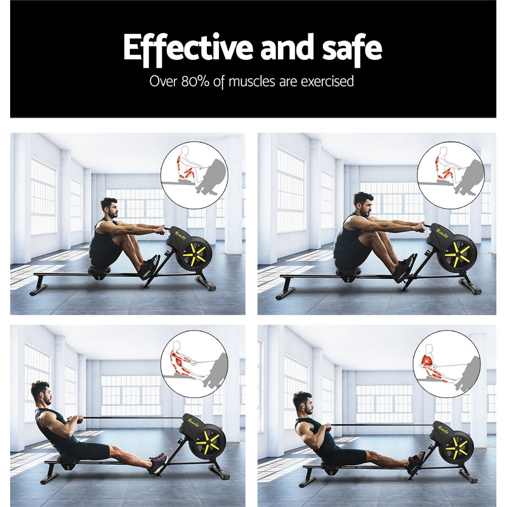 Everfit Rowing Machine | Air Rower | Exercise | Fitness Gym | Home Cardio