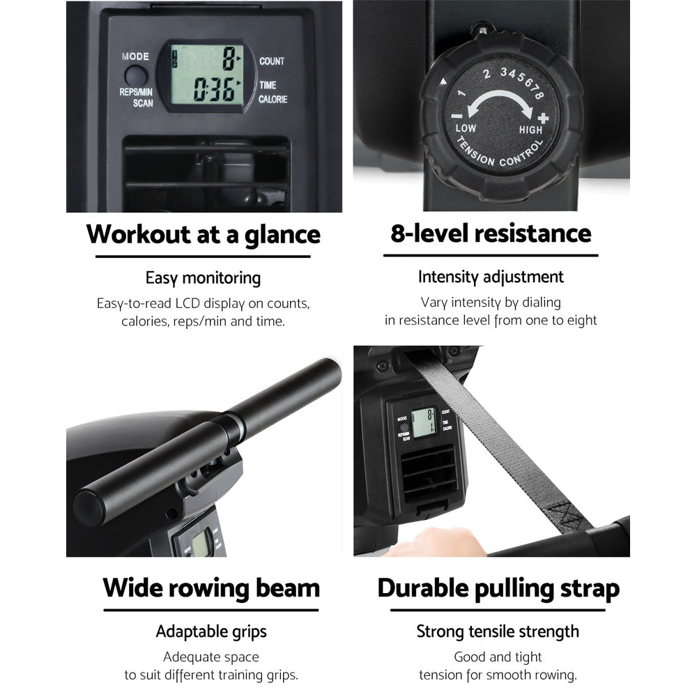 Everfit Rowing Machine | Air Rower | Exercise | Fitness Gym | Home Cardio