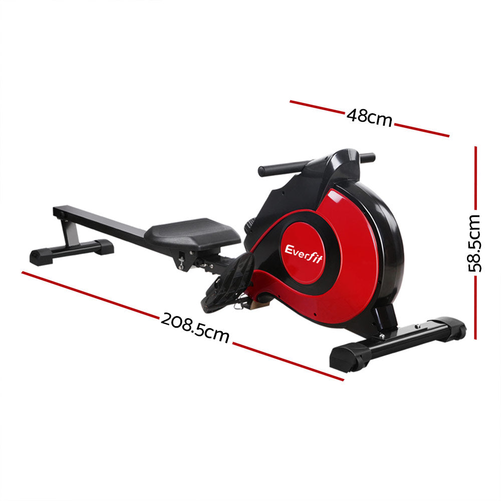 Everfit Rowing Machine | Rower | Magnetic Resistance | Exercise Gym | Home Cardio | Red