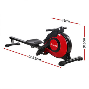 Everfit Rowing Machine | Rower | Magnetic Resistance | Exercise Gym | Home Cardio | Red