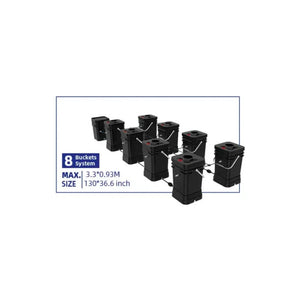 Recirculating 5 Gallon Aeroponic Bucket System | 8 Pot | Smart Indoor Hydro Grow Kit