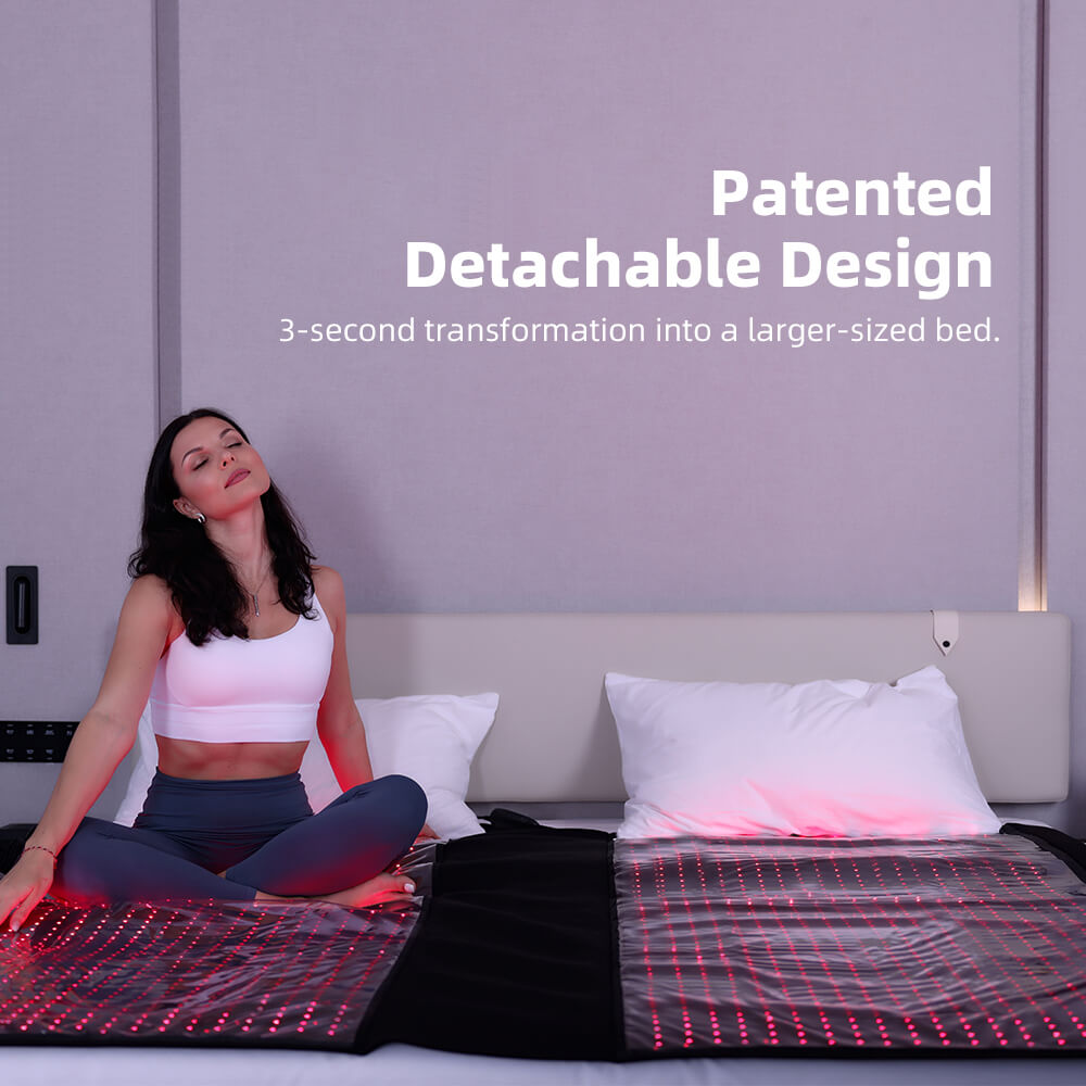 Large Full Body Red & Infrared LED Light Therapy Mat Pod | 660nm & 850nm | Foldable + Adjustable | 180×80×30cm