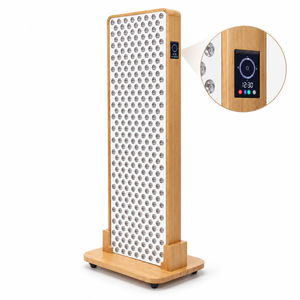 Red Light Therapy Panel | 300×5W LEDs | 8 Wavelengths | Premium Bamboo Design