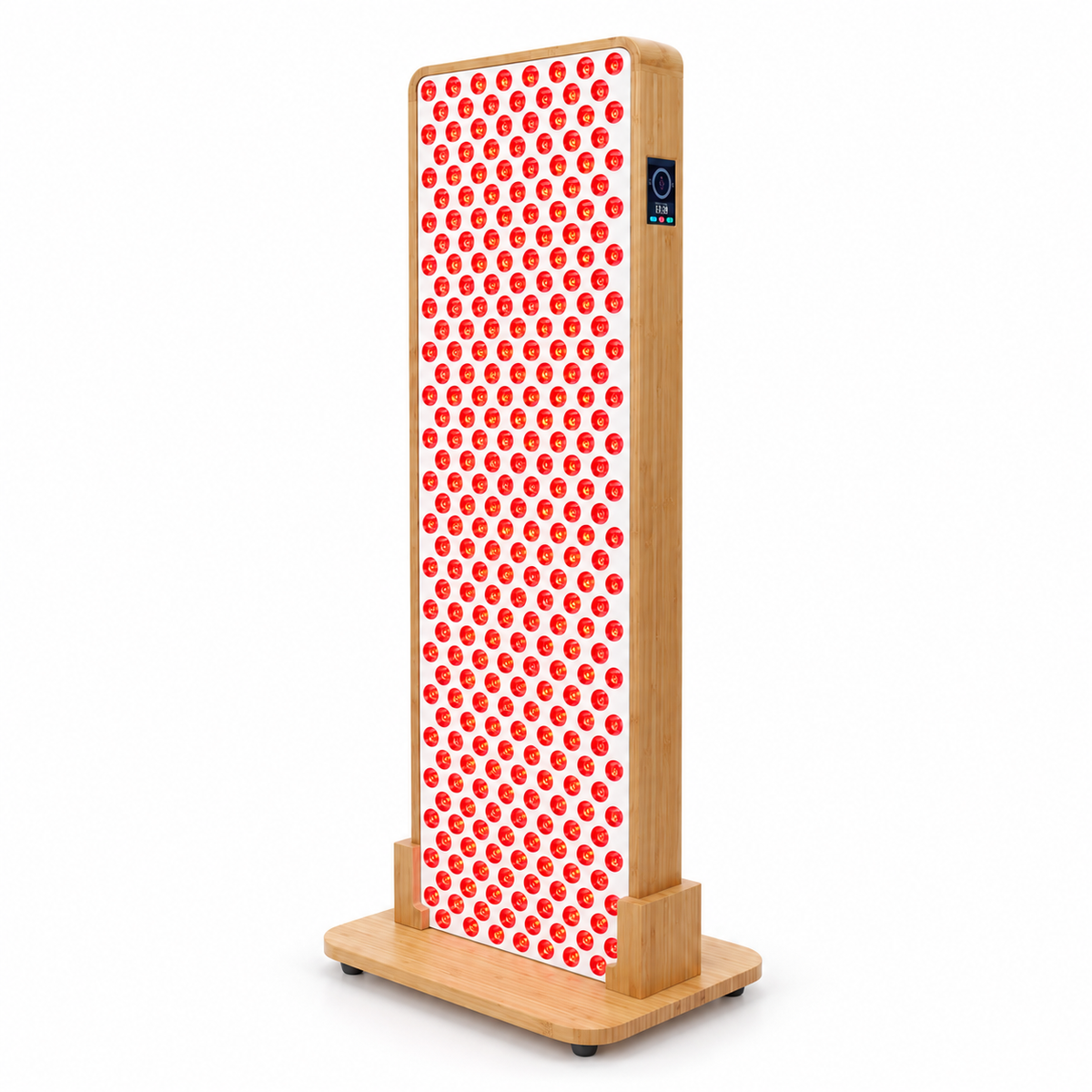 Red Light Therapy Panel | 300×5W LEDs | 8 Wavelengths | Premium Bamboo Design