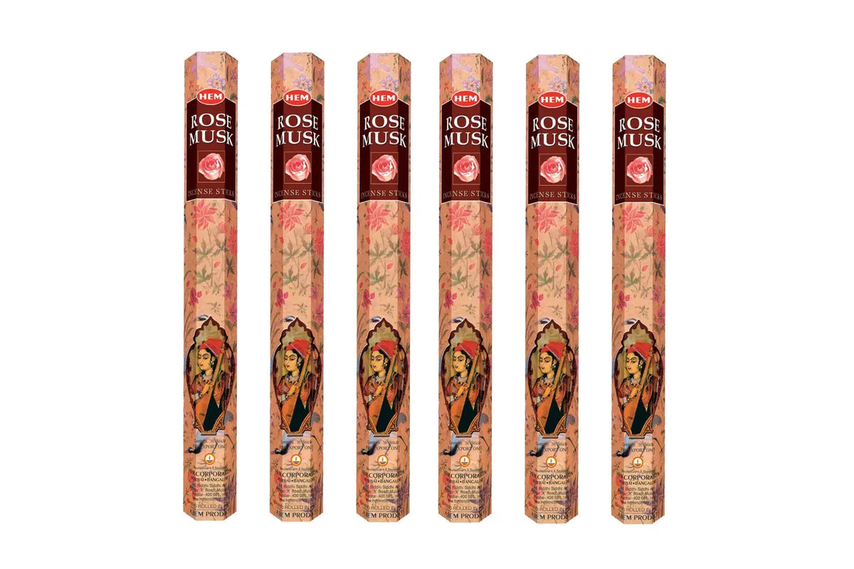 Rose Musk Garden Incense Sticks - HEM - Box Of 6