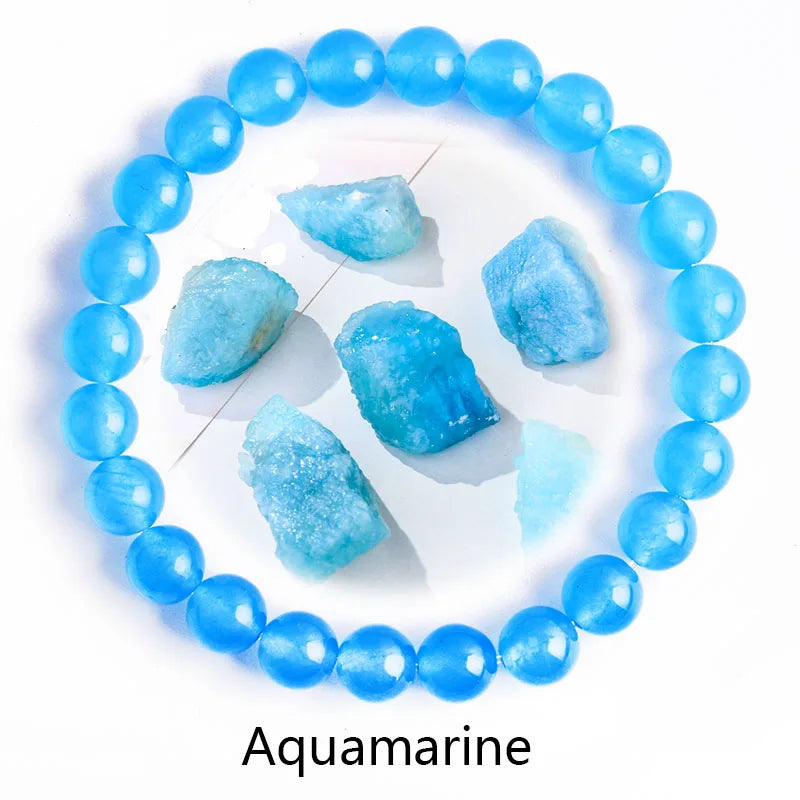 Genuine Natural Stone Bracelet Man Natural Flower Green Gemstone Beads Jewelry for Women Bohemia Style Elastic Bangle Wholesale