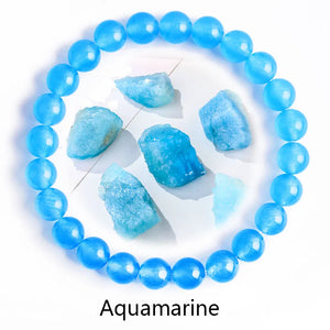Genuine Natural Stone Bracelet Man Natural Flower Green Gemstone Beads Jewelry for Women Bohemia Style Elastic Bangle Wholesale
