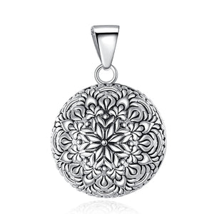 Pregnancy Harmony Ball Necklace With Flower Of Life Design | 2 Designs