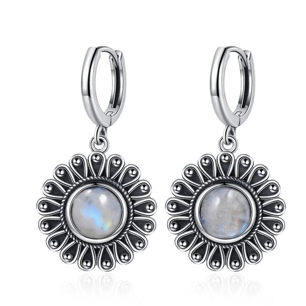 Natural Stone Bohemian Drop Earrings | Kyanite & Moonstone | Assorted Designs
