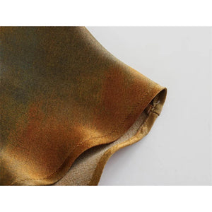 Brown Earthy Spaghetti Strapped Backless High Waisted Summer Dress | Sizes XS-L