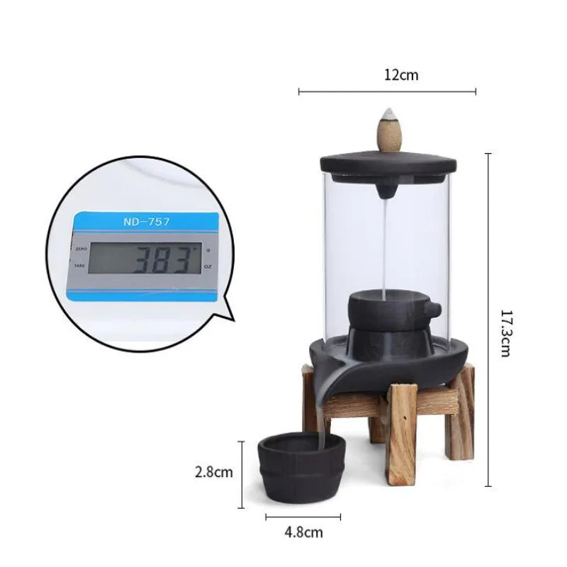 Peaceful Fountain Waterfall Incense Burner