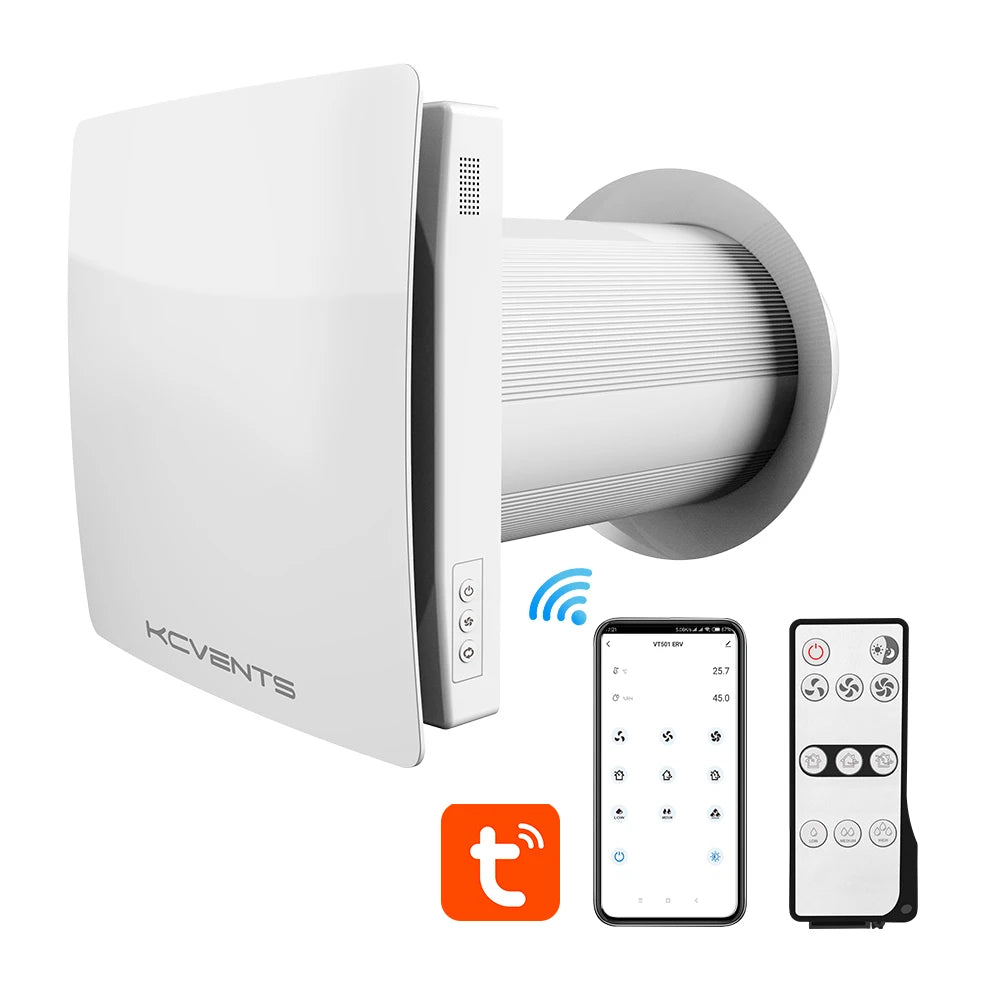 Single Room Heat Recovery Ventilation Unit | ecentralised Air Recuperator with App Control