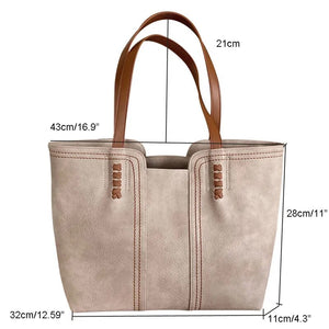 Casual Women's Tote Handbag | Black + Khaki