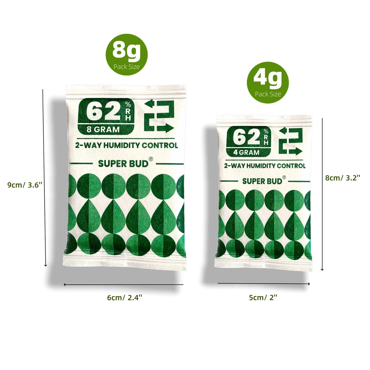 62% Humidity Control Packs | SuperBud | 4g + 8g Sizes