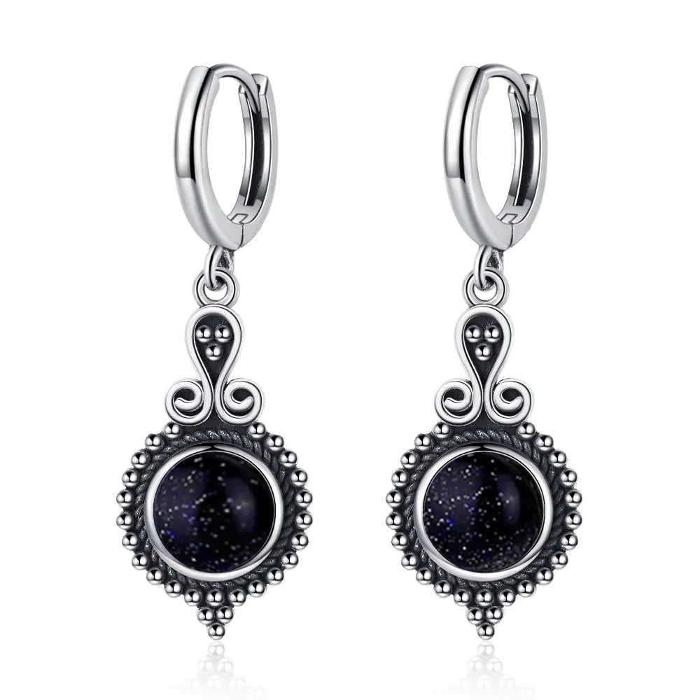 Natural Stone Bohemian Drop Earrings | Kyanite & Moonstone | Assorted Designs