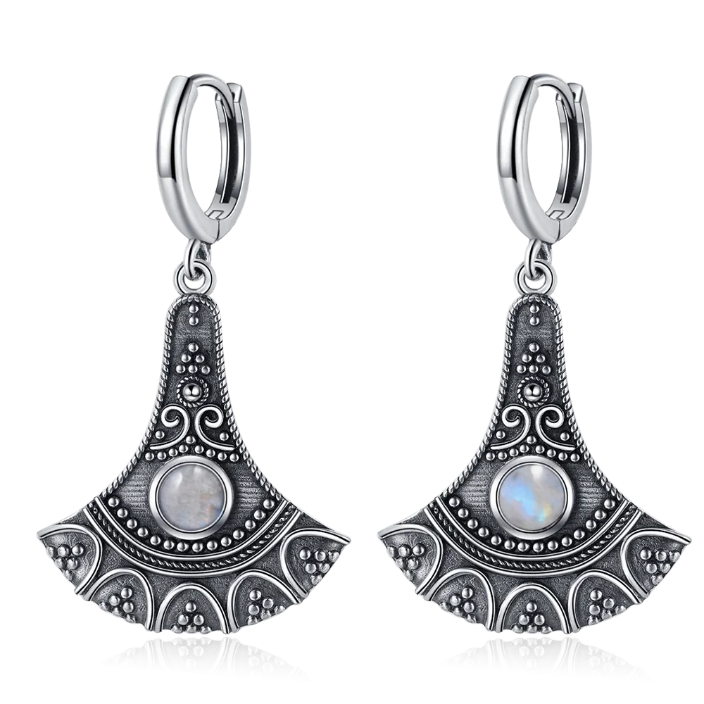 Natural Stone Bohemian Drop Earrings | Kyanite & Moonstone | Assorted Designs