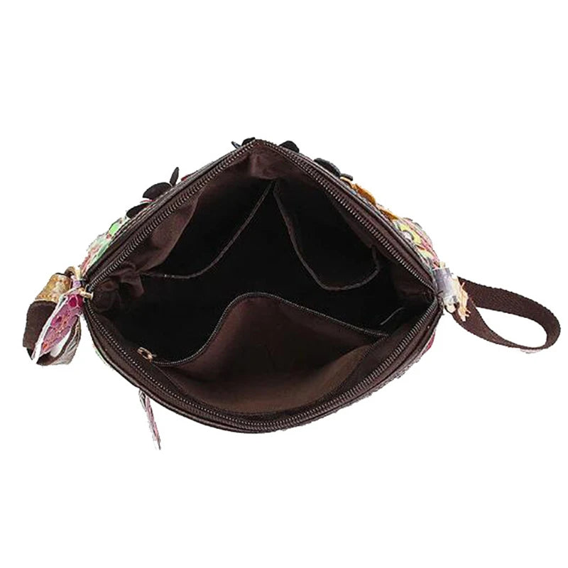 Cute Hippie Patchwork Cross Body Bag | Genuine Leather