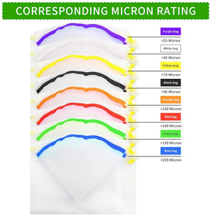 Ice Filter Full Mesh Bubble Bags | 10 Gallon - 8 Bag Set