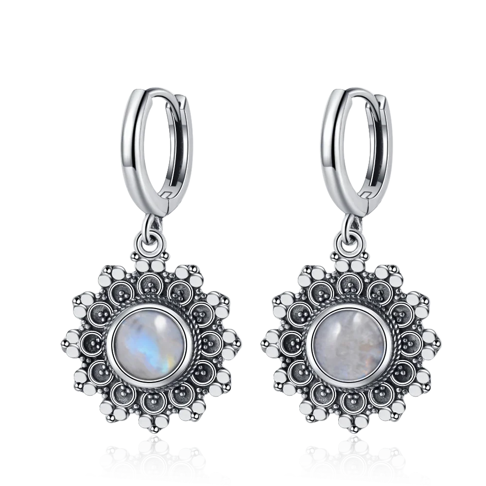 Natural Stone Bohemian Drop Earrings | Kyanite & Moonstone | Assorted Designs