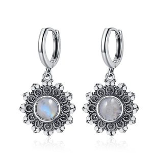 Natural Stone Bohemian Drop Earrings | Kyanite & Moonstone | Assorted Designs
