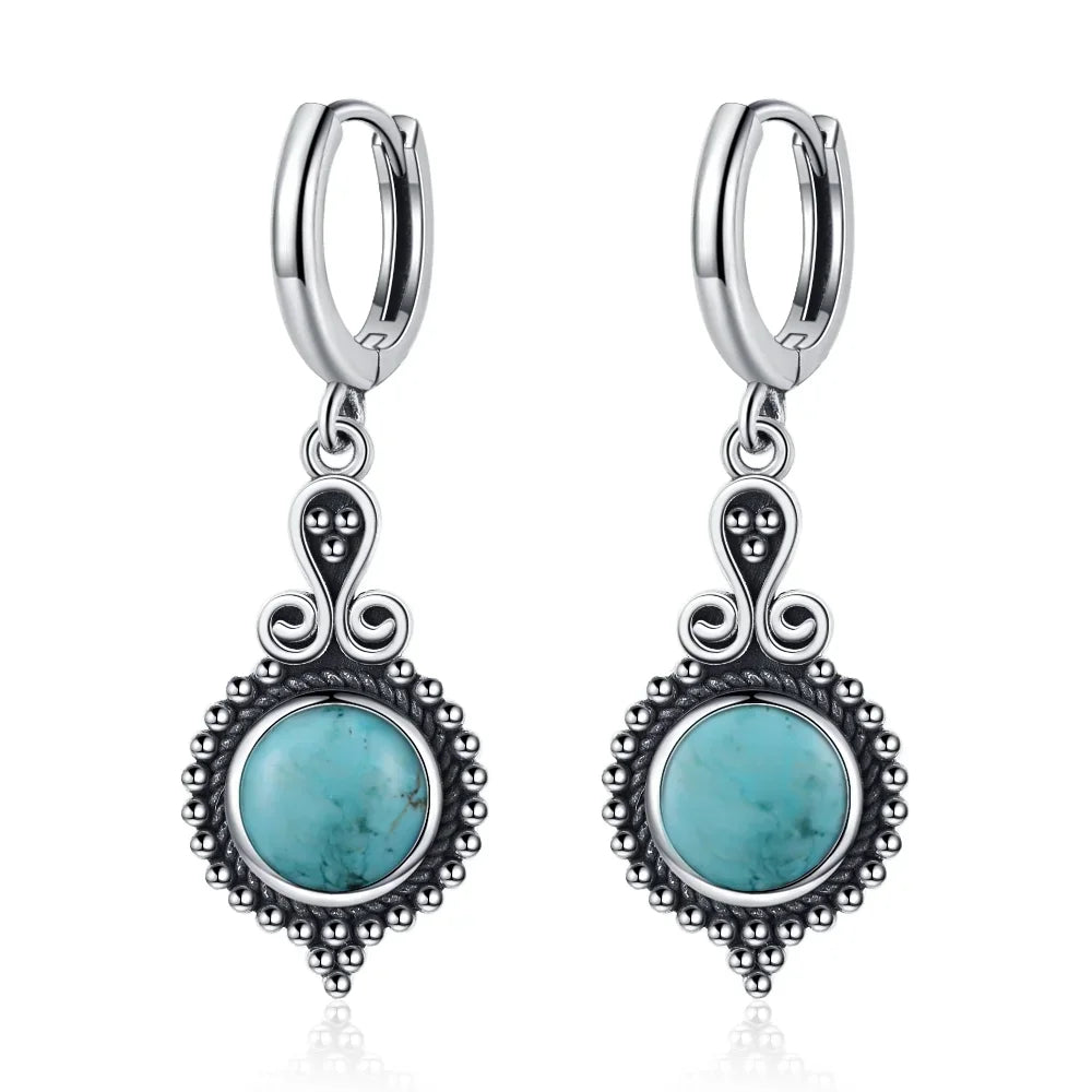 Natural Stone Bohemian Drop Earrings | Kyanite & Moonstone | Assorted Designs