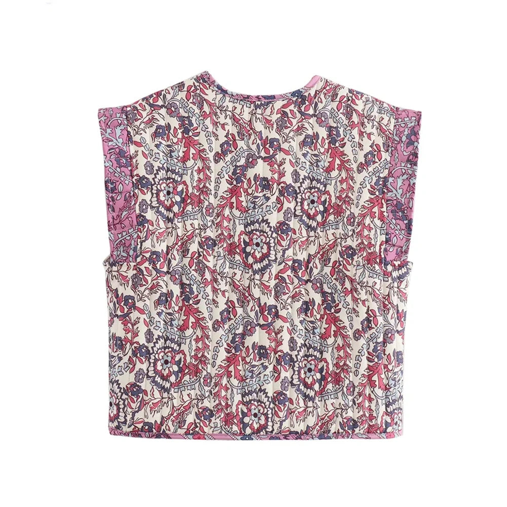 Women's Sleeveless Cotton Vest | Vintage Hippie Styled | Sizes S-L