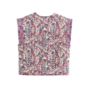 Women's Sleeveless Cotton Vest | Vintage Hippie Styled | Sizes S-L
