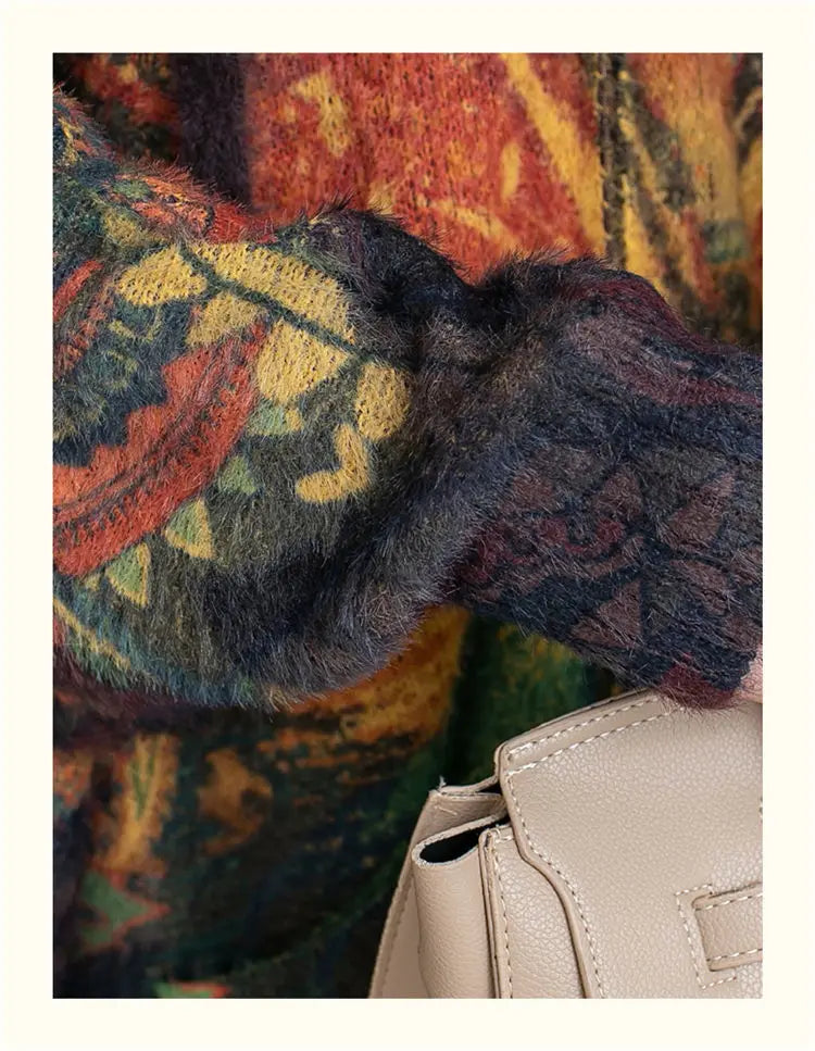 Colourful Women's Oversized Winter Sweater / Cardigan | Free Size