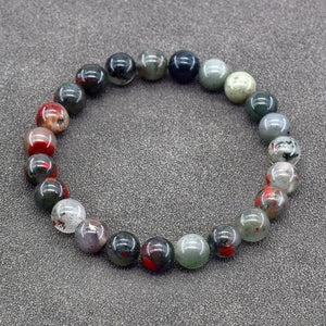 Genuine Natural Stone Bracelet Man Natural Flower Green Gemstone Beads Jewelry for Women Bohemia Style Elastic Bangle Wholesale