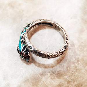 Cute Tropical Snake Finger Ring | 925 Sterling Silver
