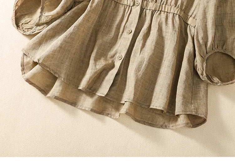 Beautiful Women's V-Neck Cotton Blouse | Various Colours | Size M-2XL