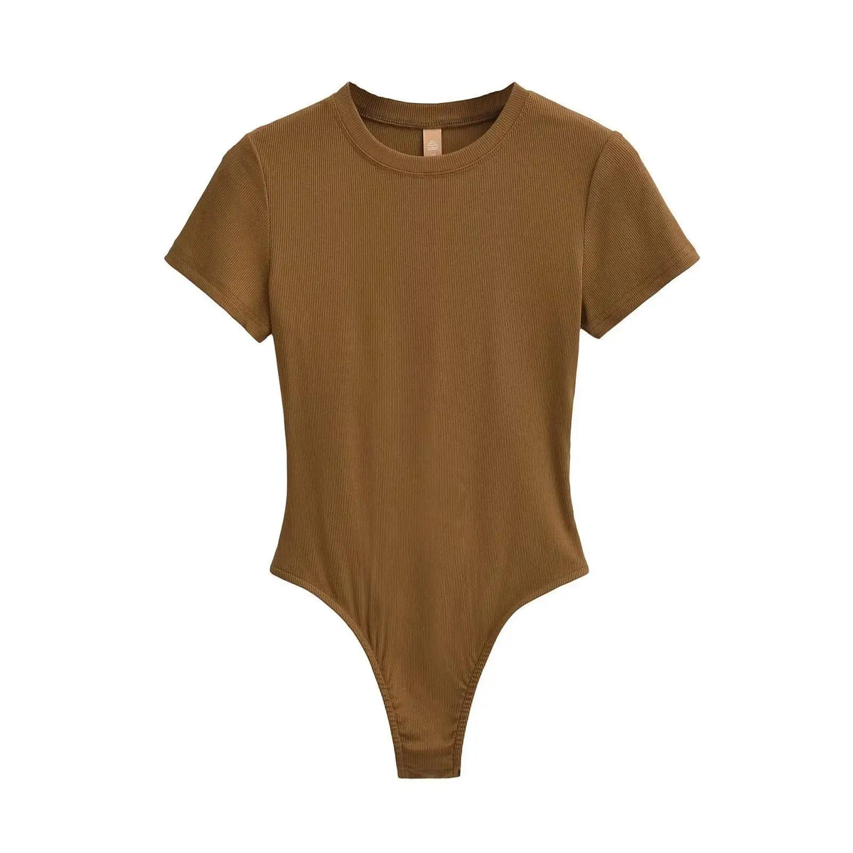 Bohemian Hippie Women's Summer Short Sleeve Knit Bodysuit | Stretchable Slim Fit | Casual Basic O - Neck Jumpsuit | S - L | 10+ Colourstop