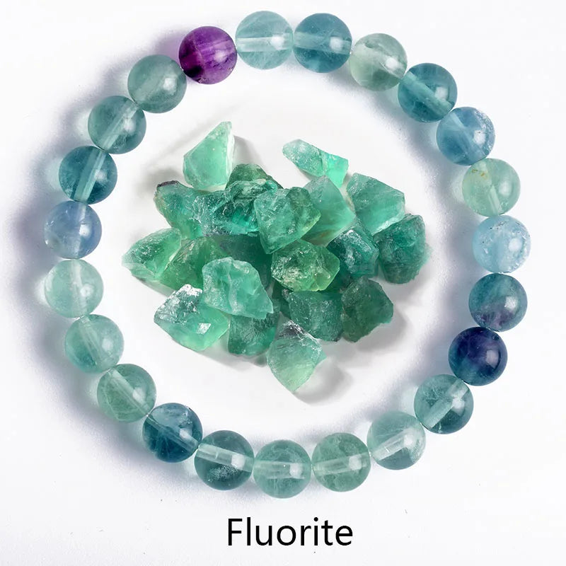 Genuine Natural Stone Bracelet Man Natural Flower Green Gemstone Beads Jewelry for Women Bohemia Style Elastic Bangle Wholesale
