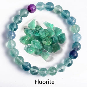 Genuine Natural Stone Bracelet Man Natural Flower Green Gemstone Beads Jewelry for Women Bohemia Style Elastic Bangle Wholesale