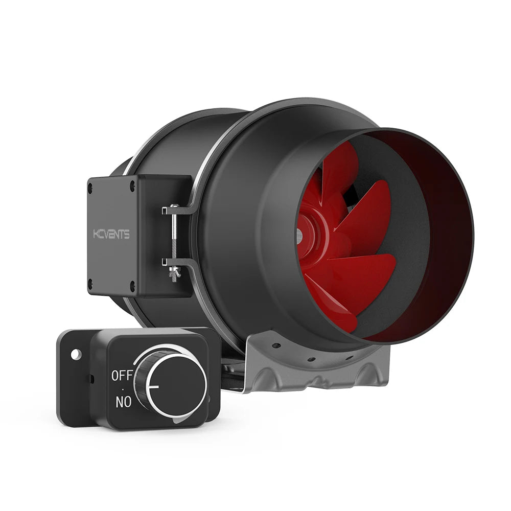 6 Inch Inline Exhaust Fan With 0-100% Speed Controller | Professional Series