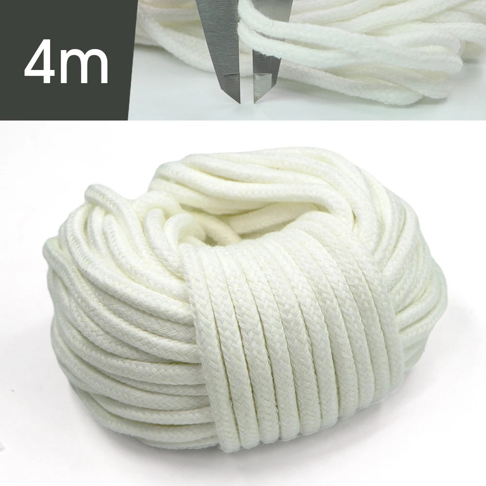 Self-Watering Wick Cord | 5m DIY Plant Irrigation Rope for Holiday Watering | 4mm / 5mm / 6mm – Acrylic Cotton