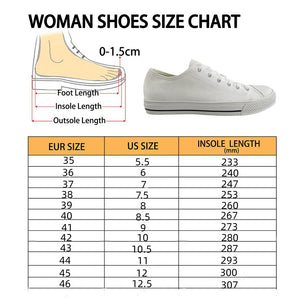Black Women's Canvas Shoes With Blue Hippie Peace Sign | Various Sizes