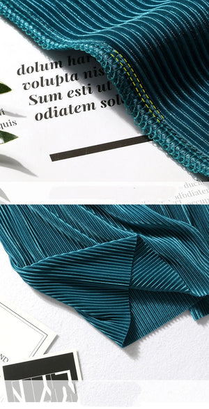 Women's Bohemian Wide Leg Ice Silk Pants | Summer Loose Pleated Trousers | Elastic Waist | Casual Hippie Style | One Size