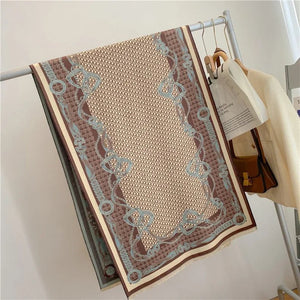 Bohemian Hippie Double - Sided Jacquard Shawl | Imitation Cashmere Scarf | 180x65cm | Lightweight Warm Wrapsc
