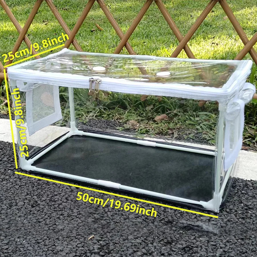 Home Gardening Greenhouse Shed | Waterproof Mini Grow Tent | For Mushrooms, Vegetables & Succulents | 50×25×25cm | Front or Side Opening