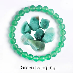 Genuine Natural Stone Bracelet Man Natural Flower Green Gemstone Beads Jewelry for Women Bohemia Style Elastic Bangle Wholesale