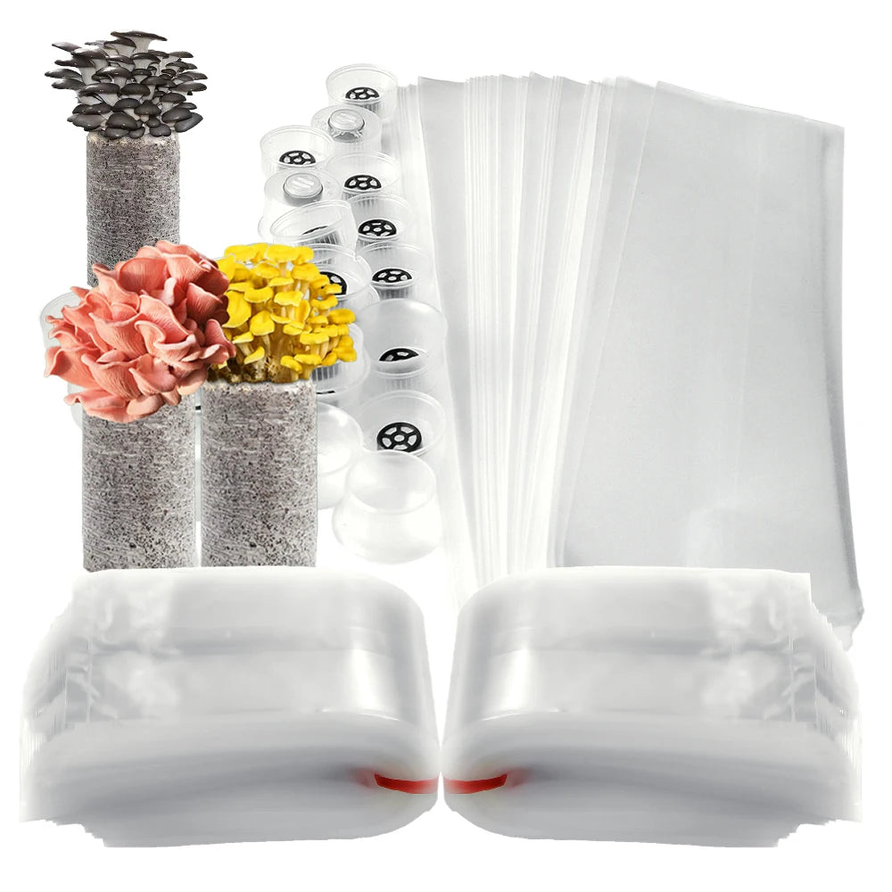 Polypropylene Mushroom Grow Bags | Autoclavable Cultivation Bags for Spawn & Substrate | Multiple Sizes & Pack Options