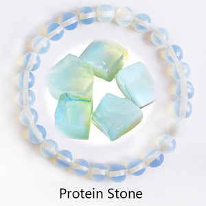 Genuine Natural Stone Bracelet Man Natural Flower Green Gemstone Beads Jewelry for Women Bohemia Style Elastic Bangle Wholesale