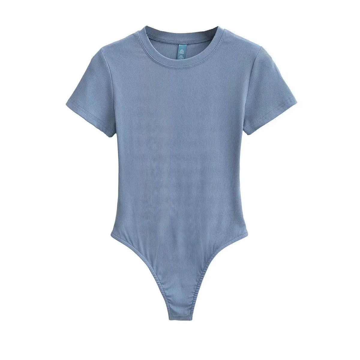 Bohemian Hippie Women's Summer Short Sleeve Knit Bodysuit | Stretchable Slim Fit | Casual Basic O - Neck Jumpsuit | S - L | 10+ Colourstop